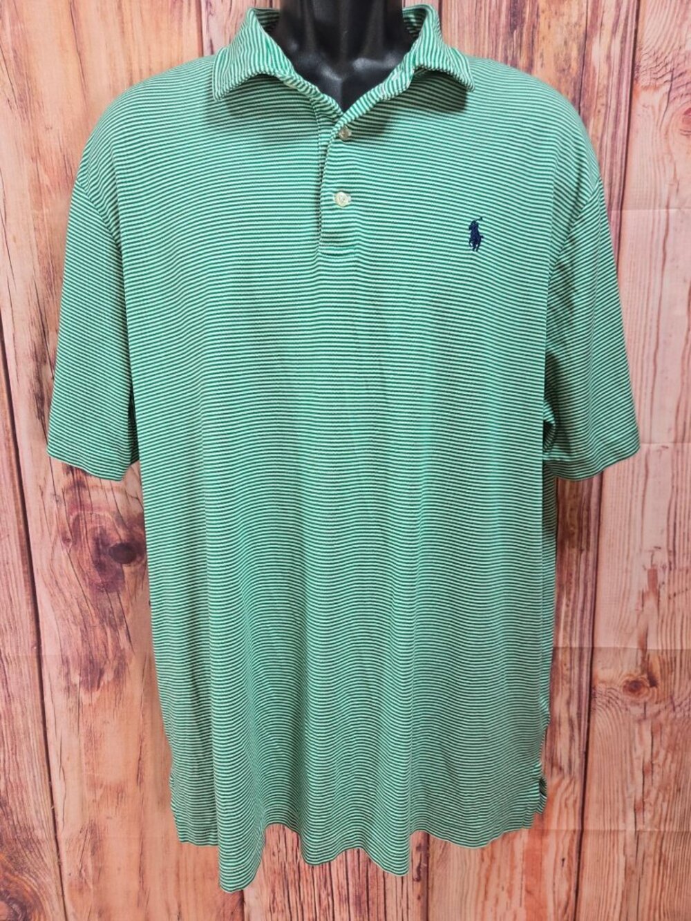 Polo Ralph Lauren Classic Fit Green Striped Polo Shirt XL